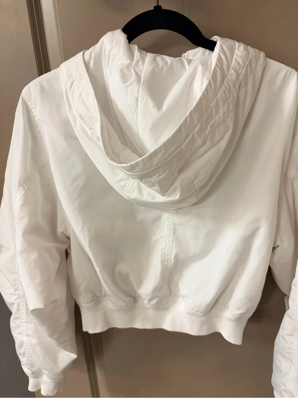 Athleta White Hooded Zip Jacket - Picture 4 of 7